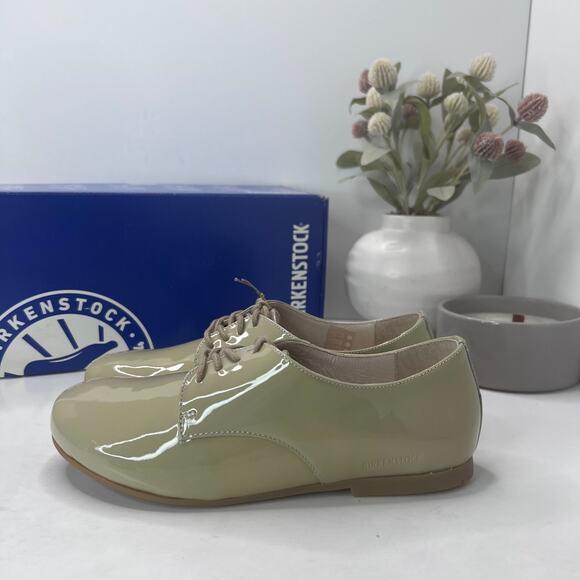 Birkenstock Saunders Patent Leather Clog Cloud Patent Women 5/Men 3 NWB Regular - Picture 1 of 10